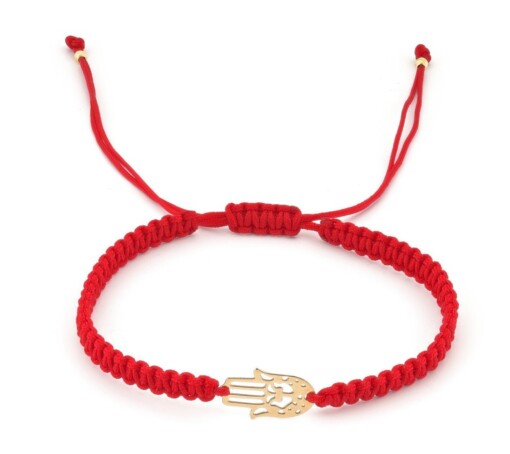 Geluksbrenger armband met 14 karaat geelgouden Fatima hand