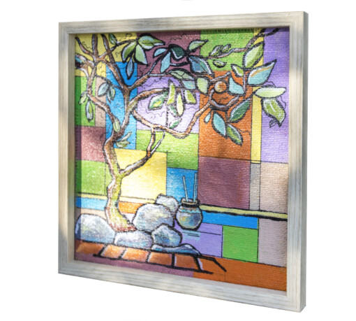 Balans home, Garden - schilderij op doek in lijst