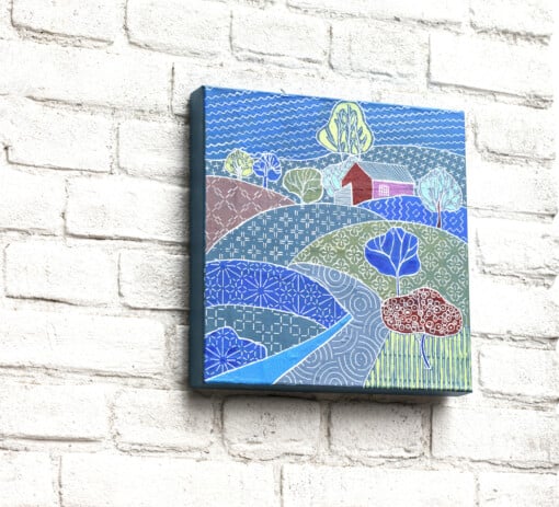 Landscape in Sachiko style - acrylschilderij op canvas