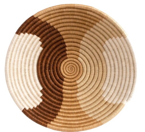 Rieten schaal Beige en Bruin ø 30 cm