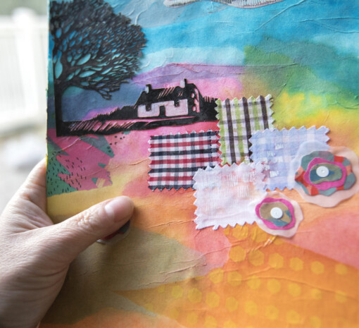 Stil en kalm 1 -collage on papier