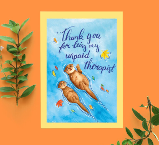 Kaart Thank you for being my unpaid therapist