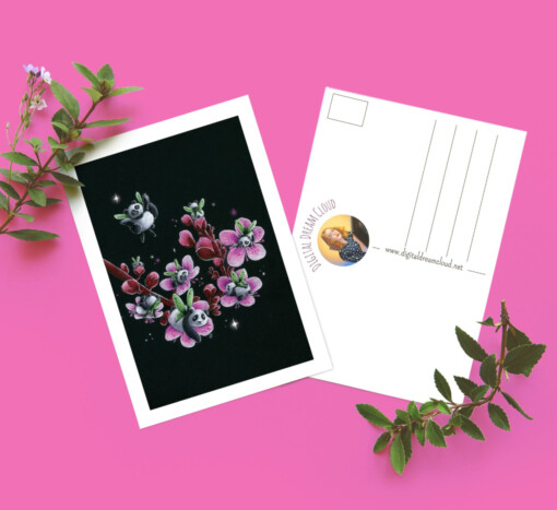 Verjaardag kaart Sakura pandas