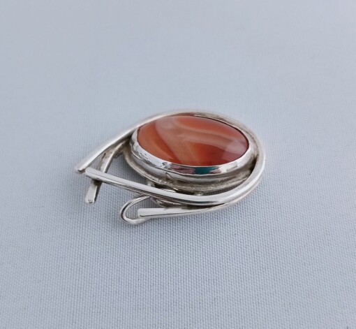 Flaming Carnelian, uniek ontwerp zilveren hanger