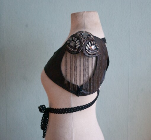 Leren Harnas met Epaulettes