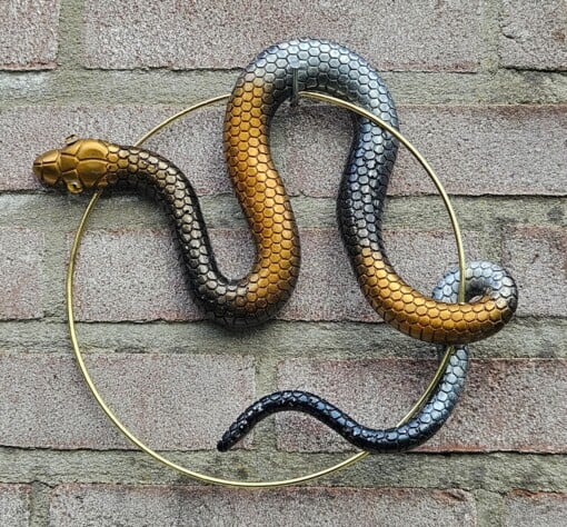 Handgemaakt epoxy slang cirkel "Ziggy the Snake" Cirkel Metallic diverse kleuren