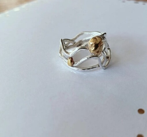 Unieke zilveren ring Fantasy style