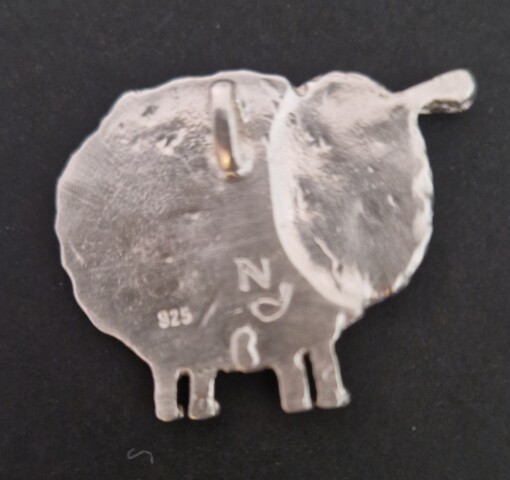 Zilveren hanger schaap Nina