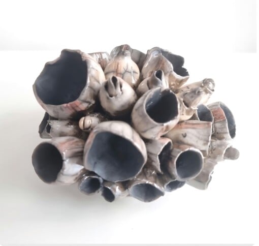Raku gestookte zeepokken, handmade, keramiek, uniek stukje kunst.