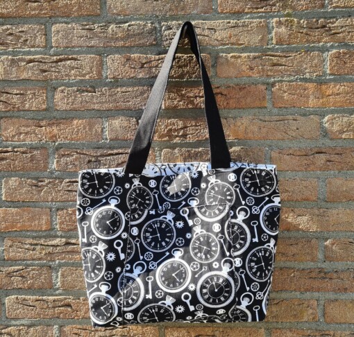 Dubbelzijdige shopper tas met Timeless print – stijlvol & praktisch