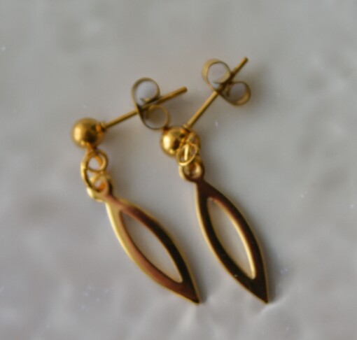 oorbellen met eye bedel (goud)