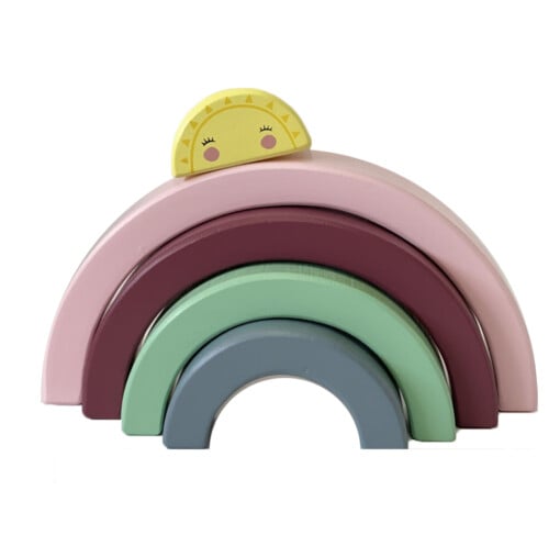 Houten regenboog - regenboog speelgoed Mint and Milo