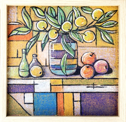 Balans home, still life 2 -schilderij op doek in lijst