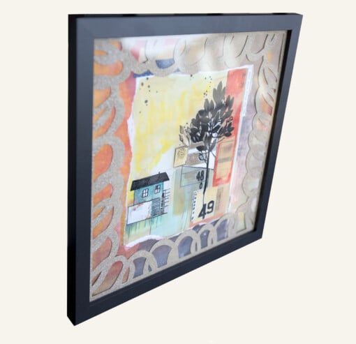 Stedelijk wonen -collage-achtig werk met meerdere lagen