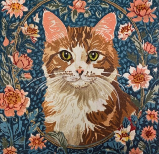 Poes - handgedrukte linosnede print
