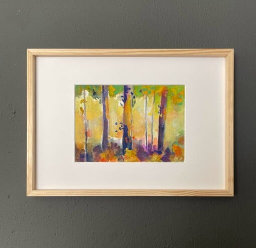 Aquarel bomenlandschap