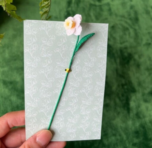 Micro Gehaakte narcissen Boekenleggers
