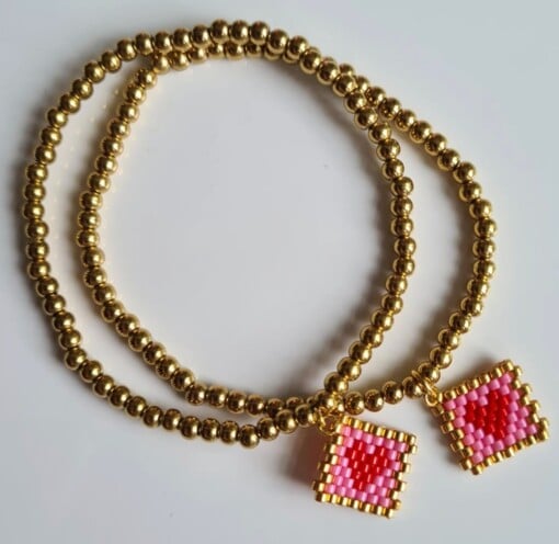 miyuki love hart  design armband