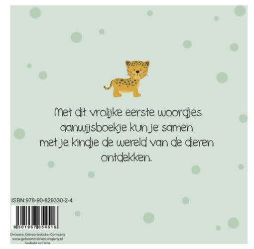 Mijn Eerste Woordjes DIEREN boek - Peuter aanwijsboekje met dieren