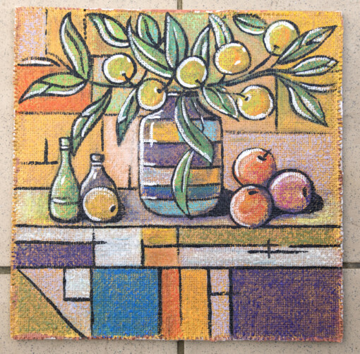 Balans home, still life 2 -schilderij op doek in lijst