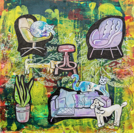 Huisdierenleven, collage