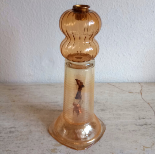 CORSET GIRAF Koper glasobject met kandelaar functie