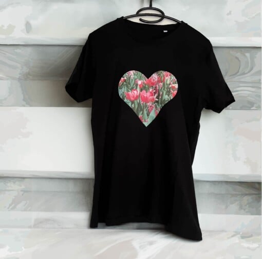 t-shirt met opdruk - bloemen