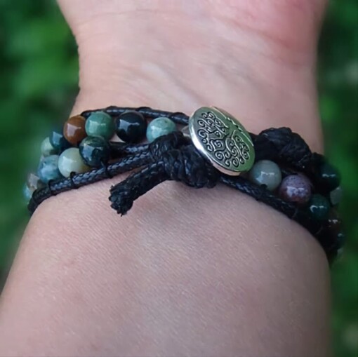 chan luu wrap armband Indian agaat op maat gemaakt