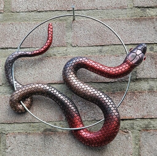 Handgemaakt epoxy slang cirkel "Ziggy the Snake" Cirkel Metallic diverse kleuren