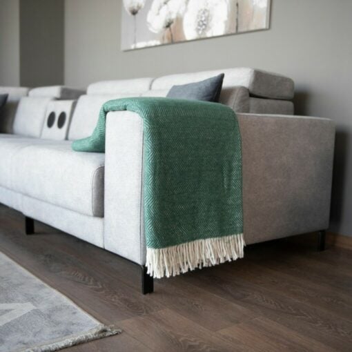Visgraat Deken-Groen- 150x200 cm - 130x170 cm