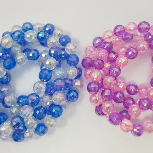 Mix discobal kralen rek armband