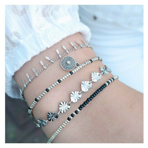 Armband zilver met spikes