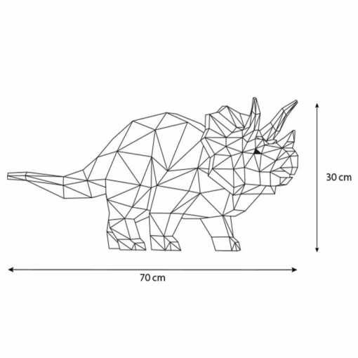 DIY pakket Dinosaurus – Triceratops – compleet knutselpakket met snijmat, liniaal, vouwbeen, mesje