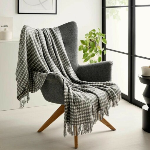 Pied-de-poule plaid - 130x170 cm