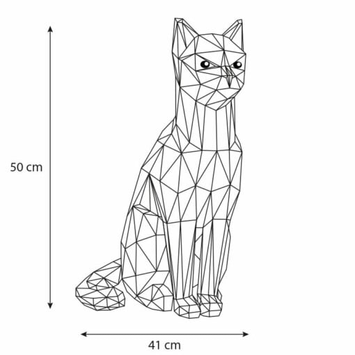 DIY pakket Kat – Grijs – compleet knutselpakket met snijmat, liniaal, vouwbeen, mesje