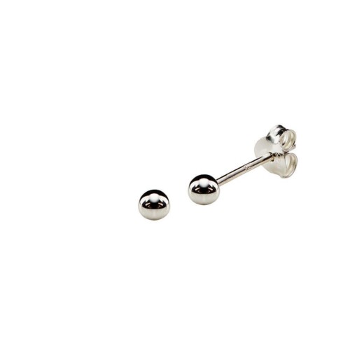 Silver Classic Stud Earring 3mm