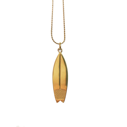 Oceaan ketting surfboard goud