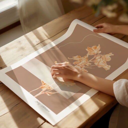 Geboortebloem Juli Ridderspoor Fine Art Print