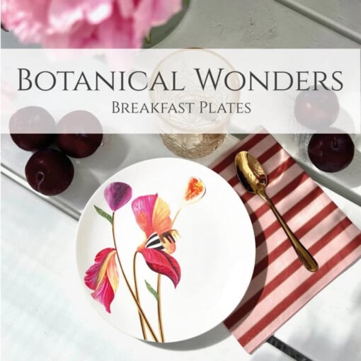 Botanical Wonders - Set van 4 ontbijtborden