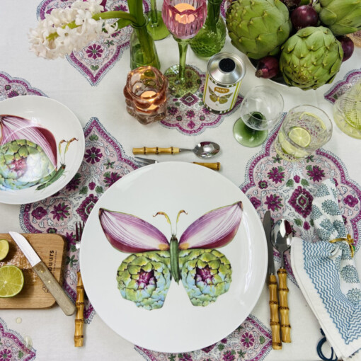 Farfalla - Piatti Maxi- Set van 4 maxi borden