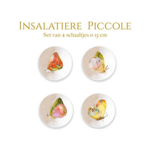 Farfalla -Insalatiere Piccole- Set van 4 schaaltjes