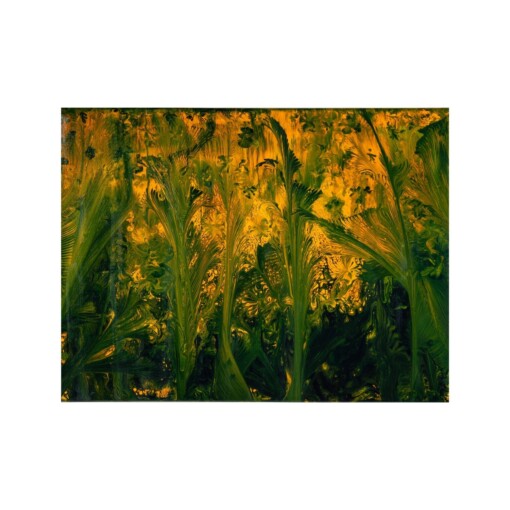 Golden Meadow mixed media schilderij