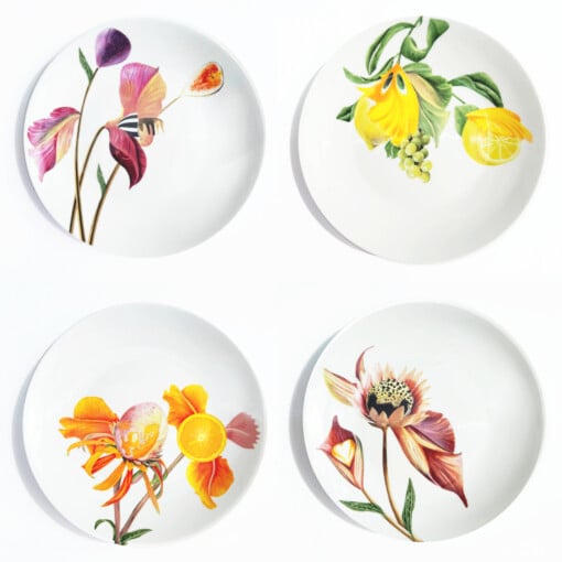 Botanical Wonders - Set van 4 ontbijtborden