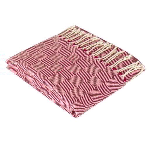 Hamamdoek - lykos - rood - 100x180 cm