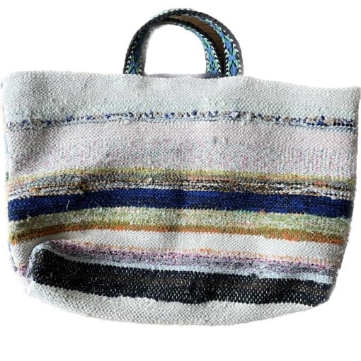 Kelim shopper tas in blauwe kleuren