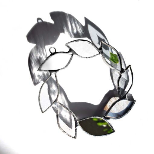 Kerstkrans glas in lood