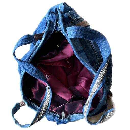 Patchwork spijkerstof tas