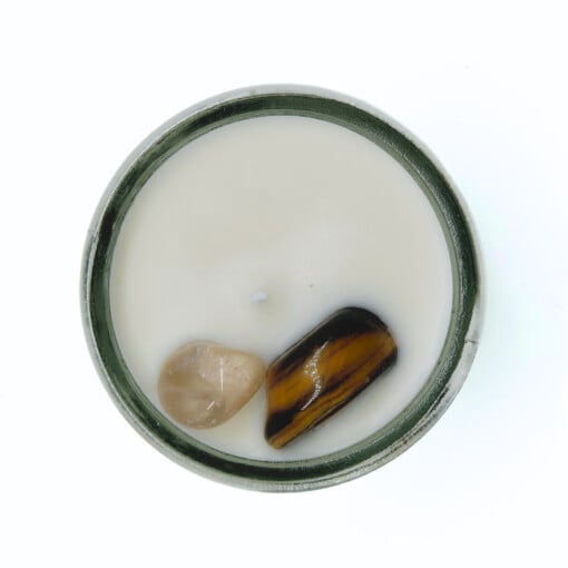 Sterrenbeeld geurkaars met edelstenen - Leeuw