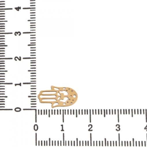 Geluksbrenger armband met 14 karaat geelgouden Fatima hand