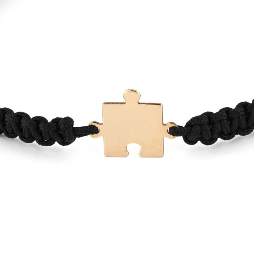 Set armbanden 14 karaat geelgouden Puzzelstukjes